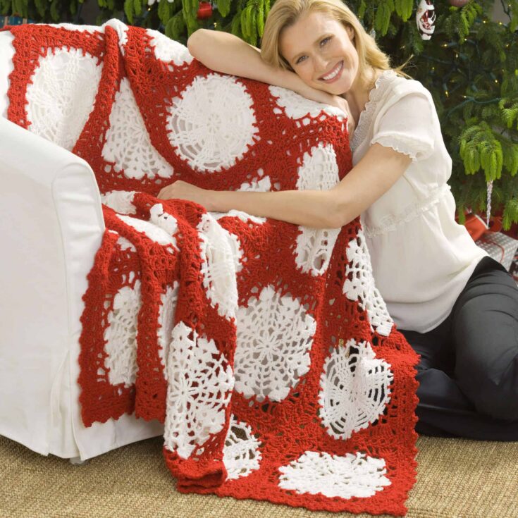 Image for Red Heart Scandinavian Snowflake Throw