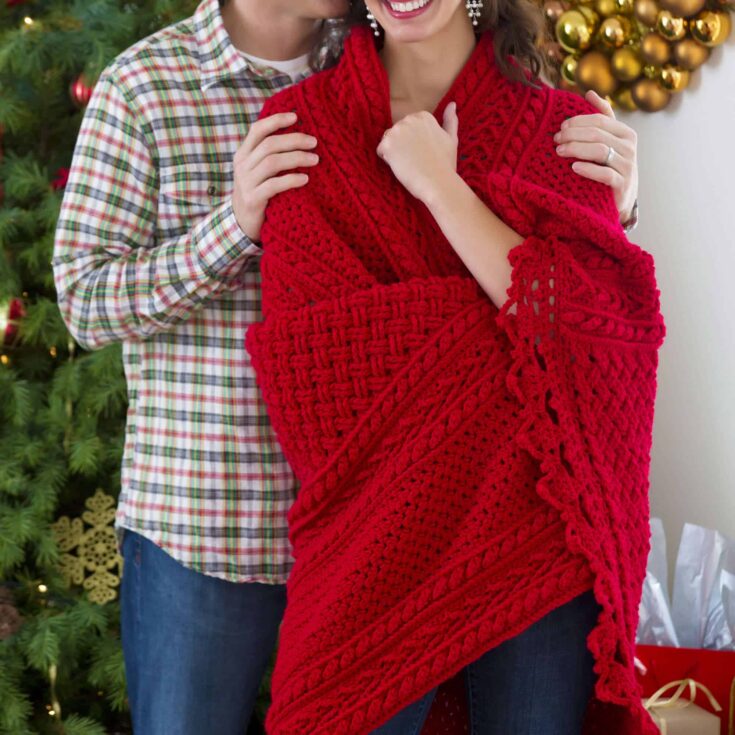 Image for Crochet Holiday Cables Throw