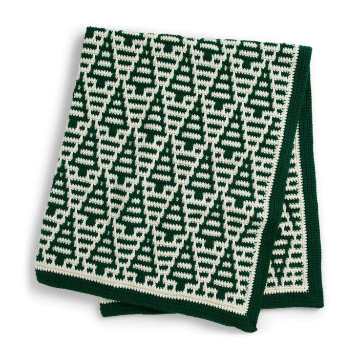 Image for Red Heart Evergreen Mosaic Crochet Blanket