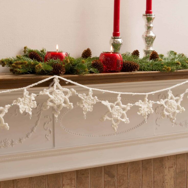 Image for Red Heart Snowflake Crochet Garland