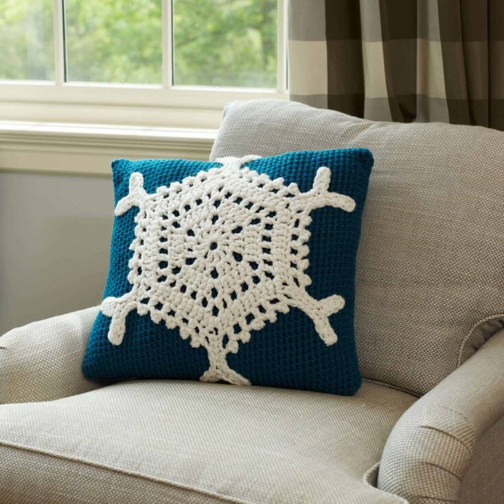 Image for Crochet Snowflake Pillow