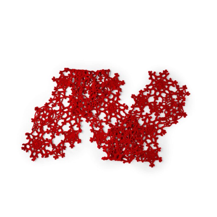 Image for Red Heart Crocheted Snowflake Table Runner