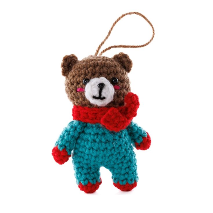 Image for Red Heart Merry Beary Crochet Ornament