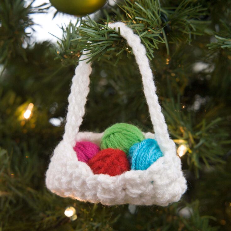 Image for Red Heart Basket Ornament