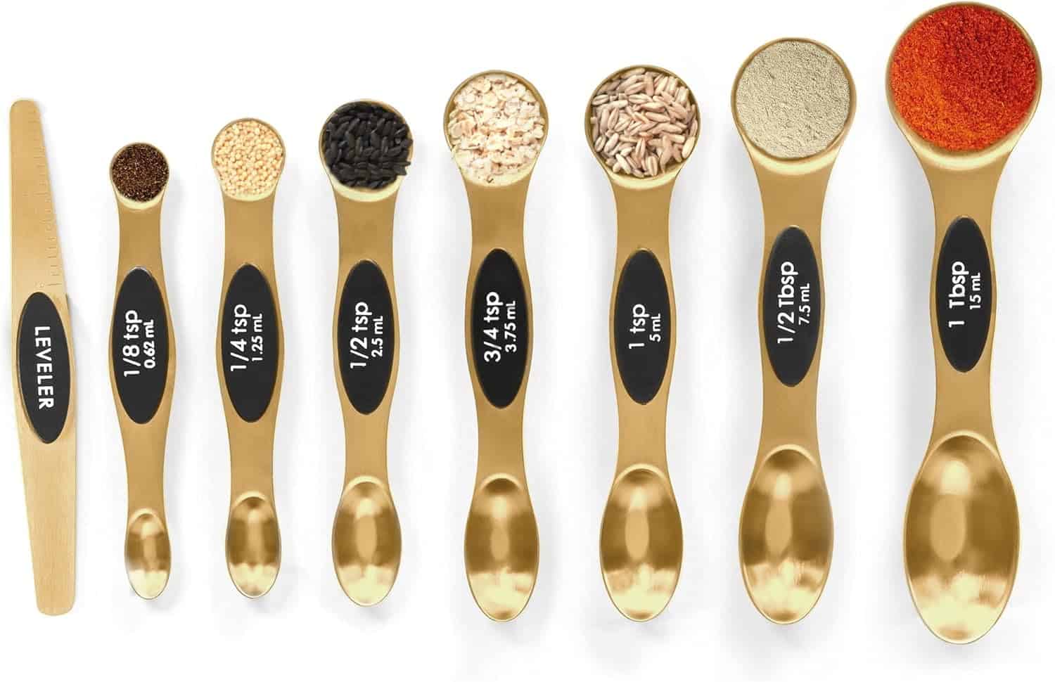 Image for Magnetic Measuring Spoons Set Stainless Steel