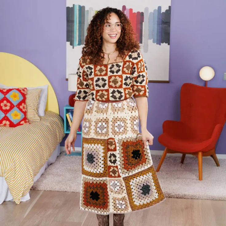 Image for Love Granny Squares Crochet Dress