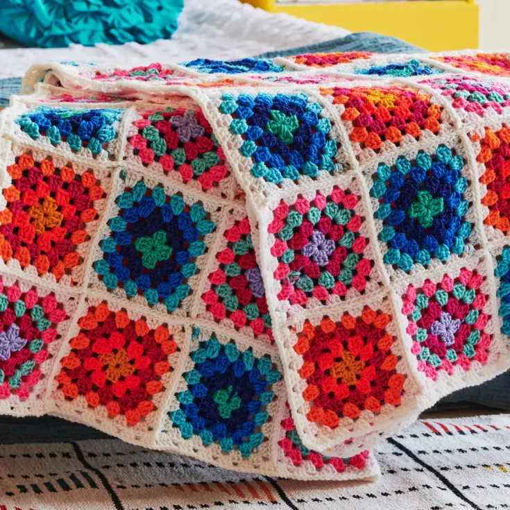 Image for Spectrum Dreams Crochet Granny Square Blanket