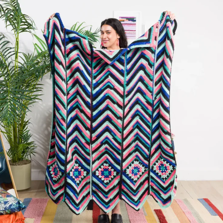 Image for Diamond Edge Crochet Blanket