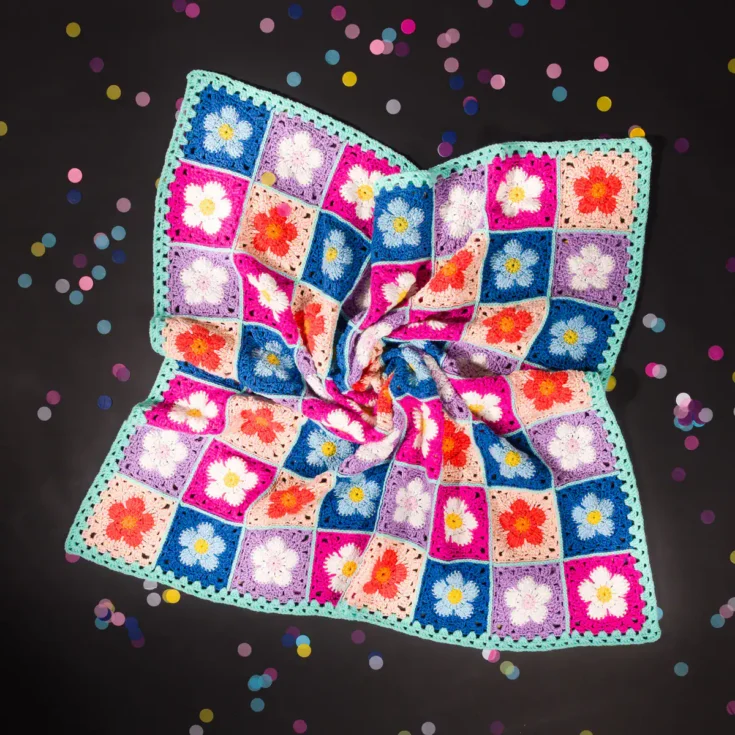 Image for Crochet Flower Bed Blanket