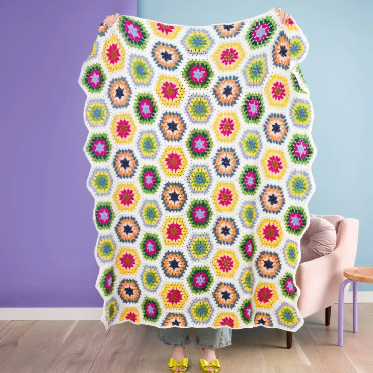 Image for Hexagon Granny Crochet Blanket