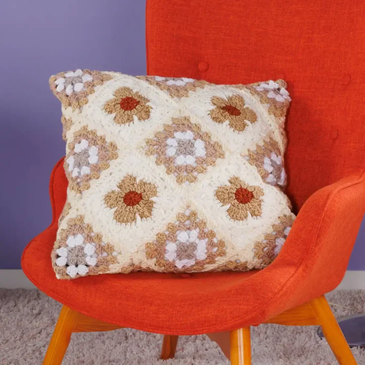 Image for Crochet Poppy Fields Pillow