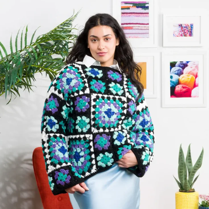 Image for Granny Patch Crochet Pullover