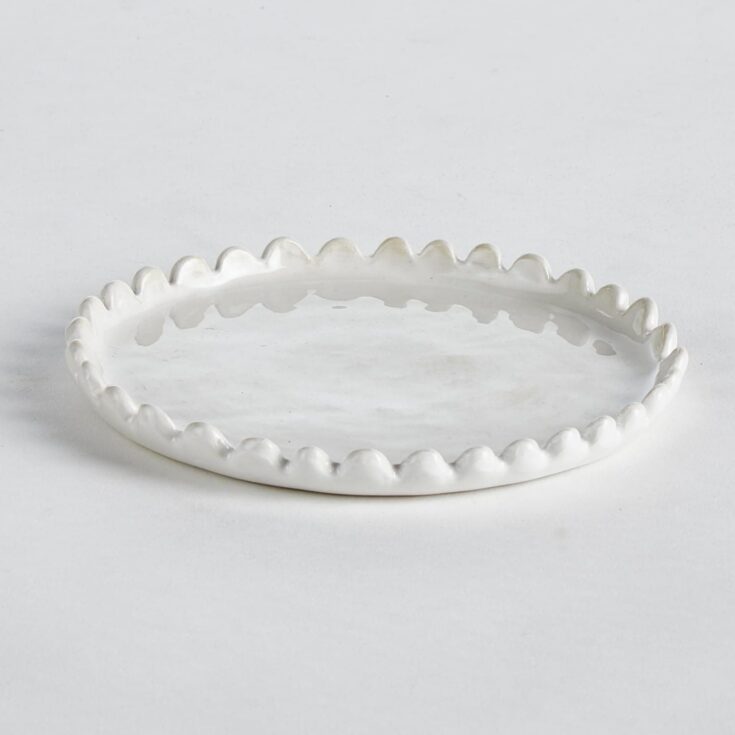 Image for White Round Serving Platter 