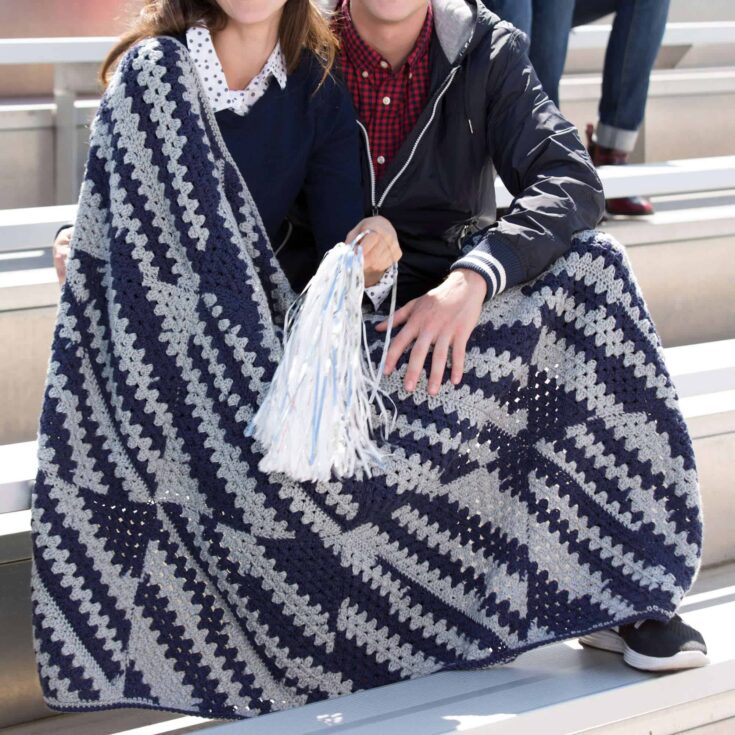 Image for Free  Crochet Game Day Stadium Throw Pattern