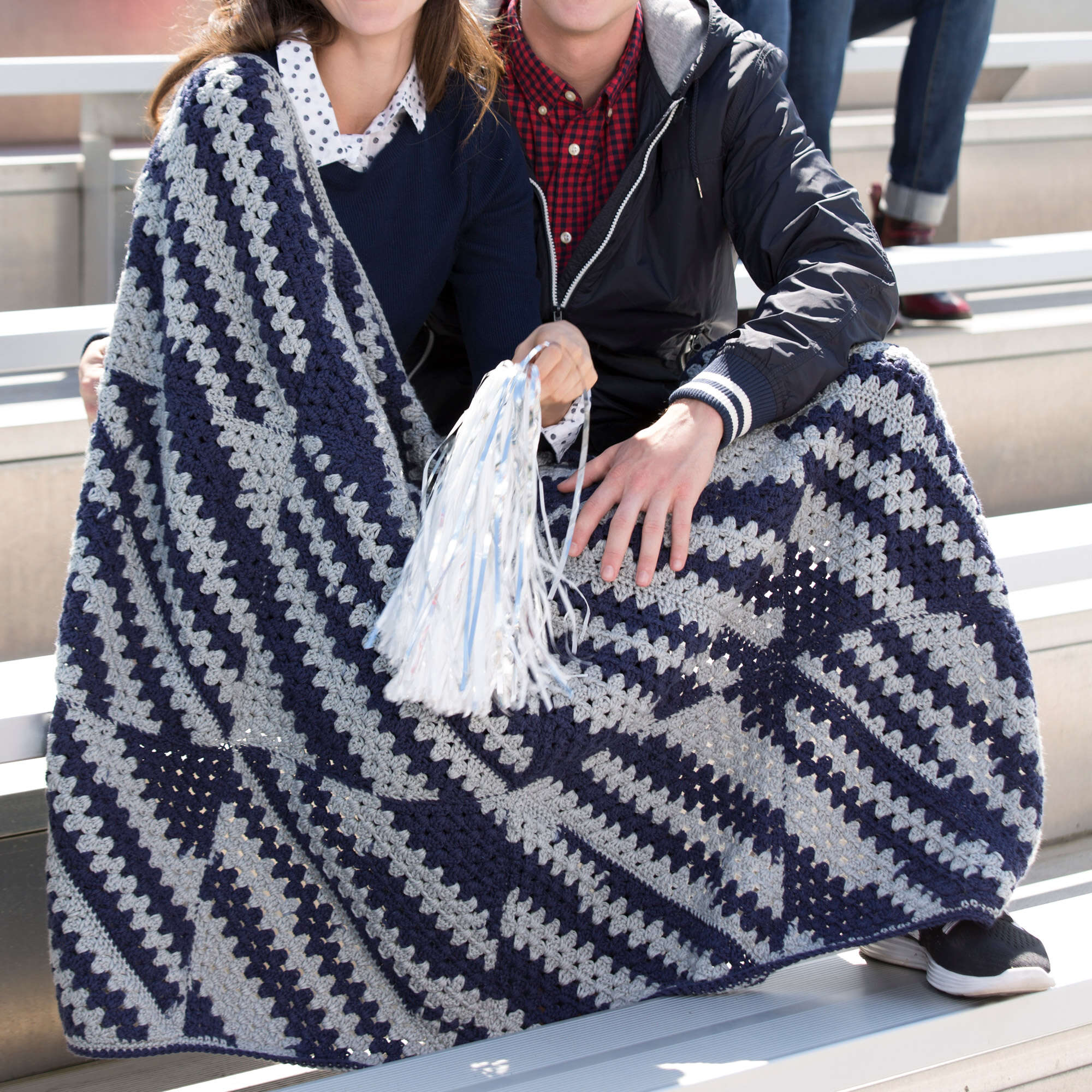 Image for Free  Crochet Game Day Stadium Throw Pattern