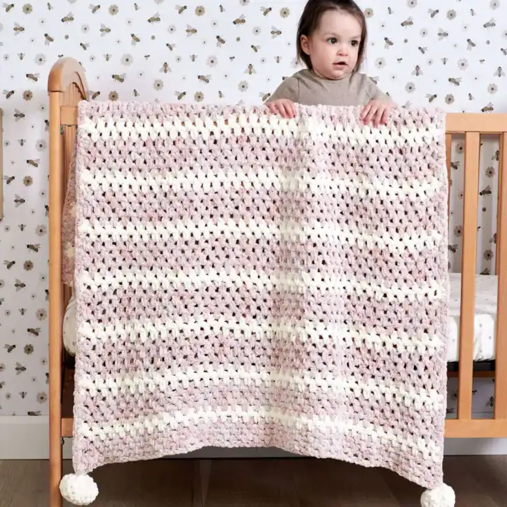 Image for Beginner Crochet Baby Stripe Blanket