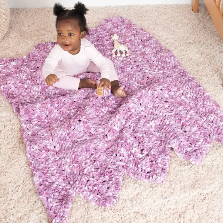 Image for Crochet Ridges Baby Blanket