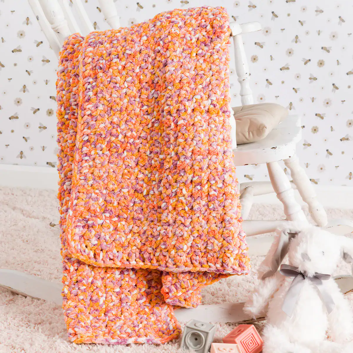 Image for Sunset Bubbles Crochet Blanket