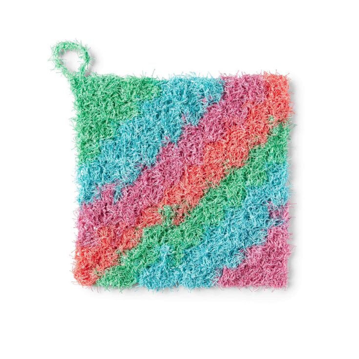 Image for Scrubbing Stripes C2C Crochet Dishcloth