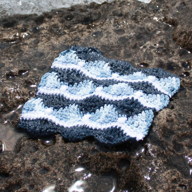 Image for Catch a Wave Crochet Dishcloth