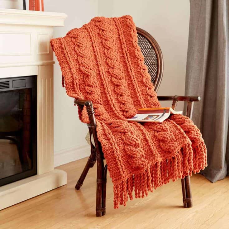 Image for Free Crochet Cables Afghan Pattern