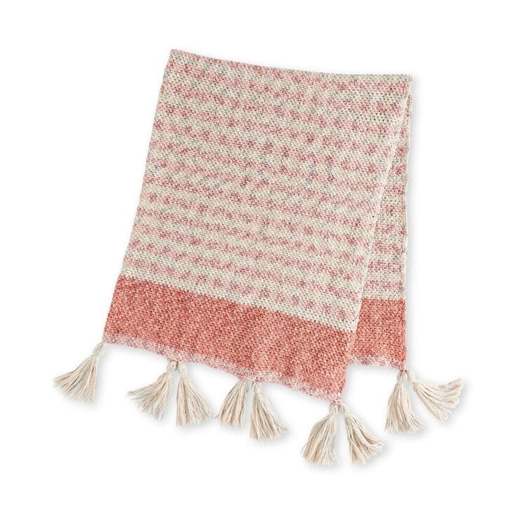 Image for Tasellicious Moss Stripes Crochet Blanket