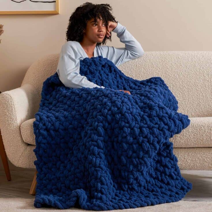 Image for Maxi Moss Stitch Crochet Blanket