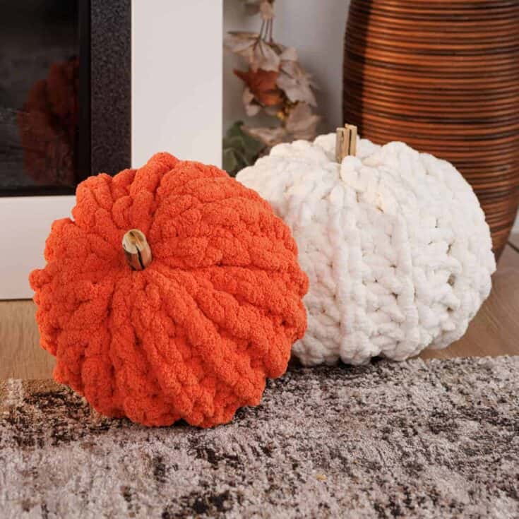 Image for Free Extra Thick Finger Crochet Pumpkin Pattern