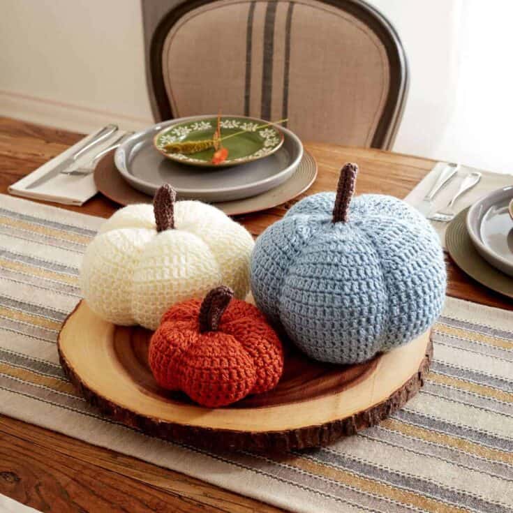 Image for Free Harvest Crochet Pumpkins Pattern