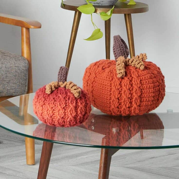 Image for Free Braided Crochet Pumpkins Pattern