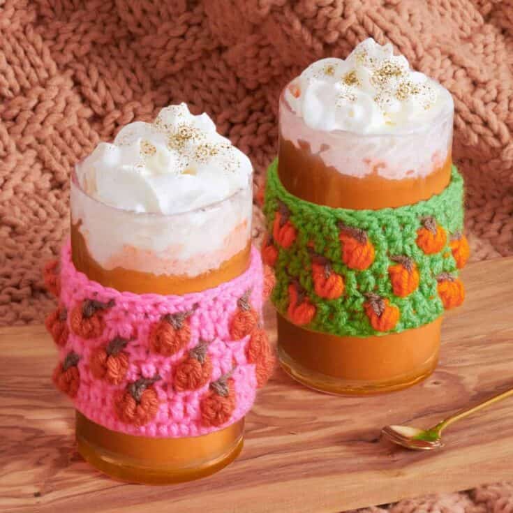 Image for Free Pumpkin Spice Crochet Cozies Pattern
