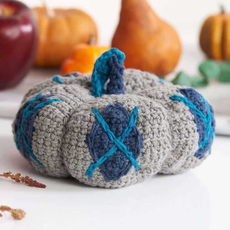 Image for Free Crochet Argyle Pumpkin Pattern