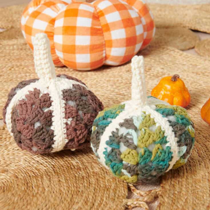 Image for Free Crochet Granny Motif Pumpkin Pattern